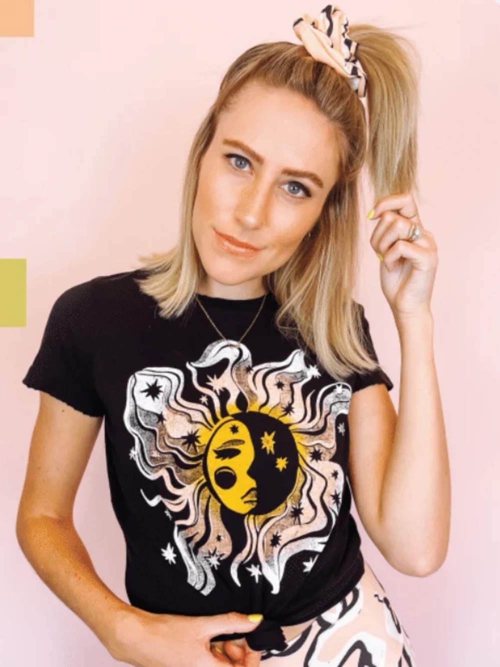 Dazey LA Sun and Moon Graphic Tee